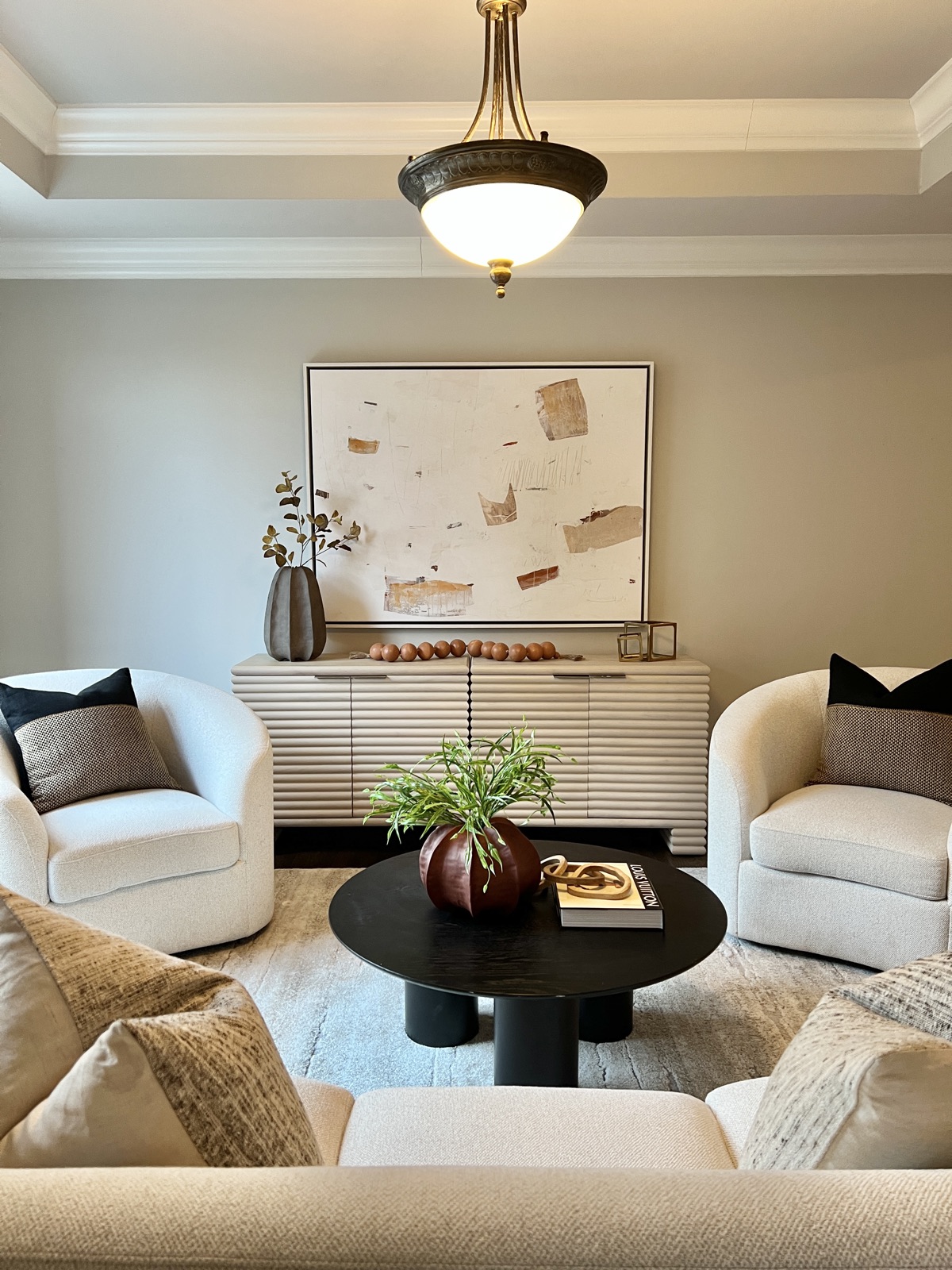 Premium staged living room prepared for Atlanta buyers